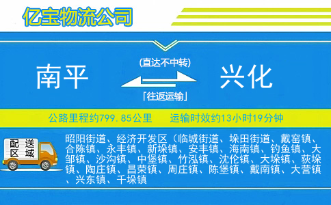 南平到兴化物流公司