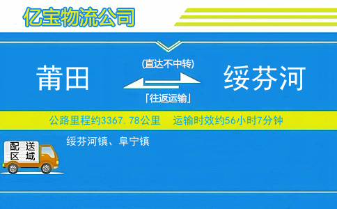 莆田到绥芬河物流公司