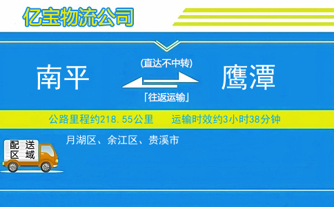 南平到鹰潭物流公司
