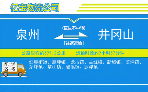 泉州到井冈山物流公司