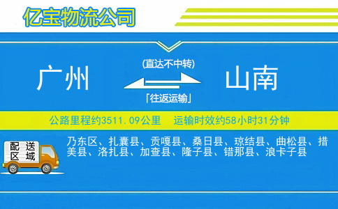 广州到山南物流公司